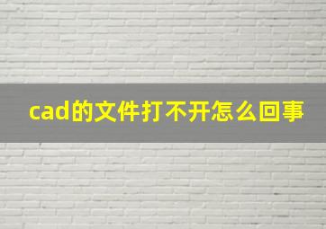 cad的文件打不开怎么回事