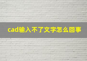 cad输入不了文字怎么回事