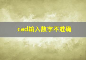 cad输入数字不准确