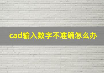 cad输入数字不准确怎么办