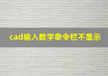 cad输入数字命令栏不显示