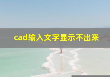 cad输入文字显示不出来