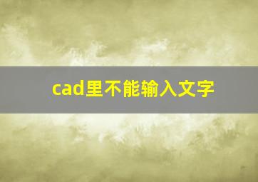 cad里不能输入文字