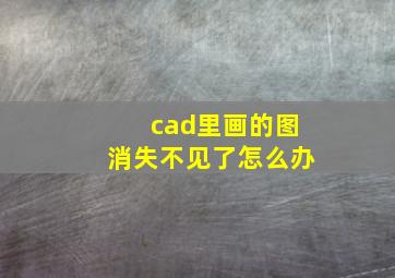 cad里画的图消失不见了怎么办