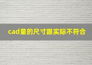 cad量的尺寸跟实际不符合