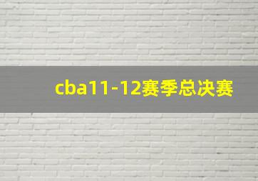 cba11-12赛季总决赛