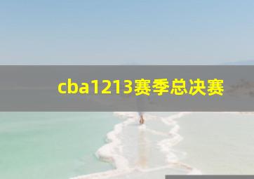 cba1213赛季总决赛