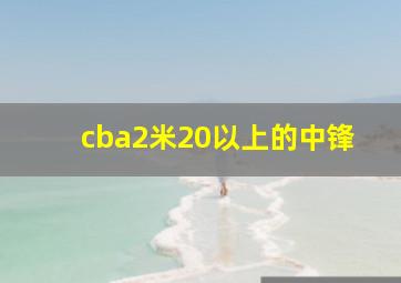 cba2米20以上的中锋