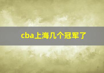 cba上海几个冠军了