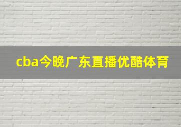 cba今晚广东直播优酷体育