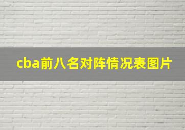 cba前八名对阵情况表图片