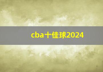 cba十佳球2024