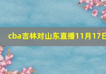 cba吉林对山东直播11月17日