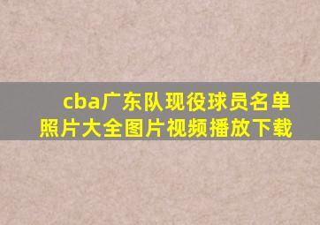 cba广东队现役球员名单照片大全图片视频播放下载