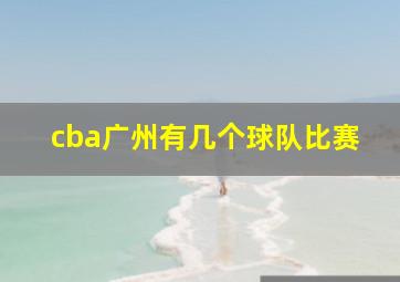 cba广州有几个球队比赛