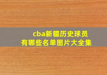 cba新疆历史球员有哪些名单图片大全集