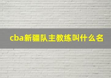 cba新疆队主教练叫什么名