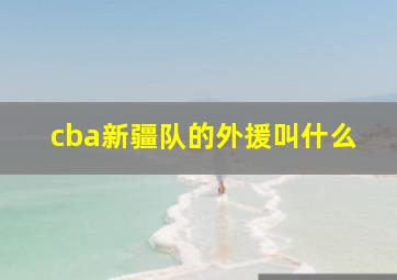 cba新疆队的外援叫什么