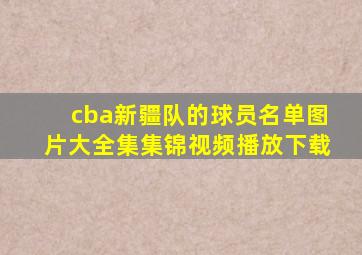 cba新疆队的球员名单图片大全集集锦视频播放下载