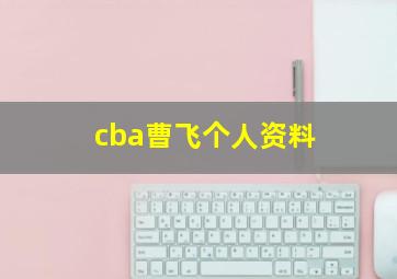 cba曹飞个人资料