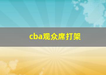 cba观众席打架