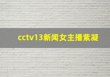 cctv13新闻女主播紫凝