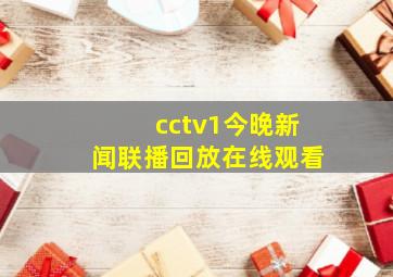 cctv1今晚新闻联播回放在线观看