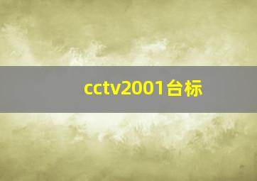 cctv2001台标