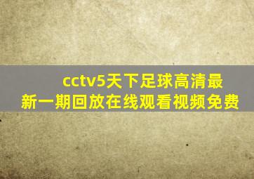 cctv5天下足球高清最新一期回放在线观看视频免费