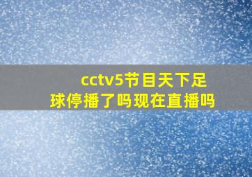 cctv5节目天下足球停播了吗现在直播吗