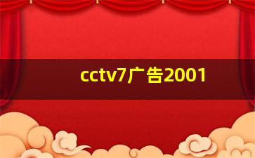 cctv7广告2001