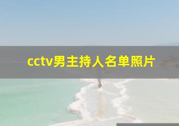 cctv男主持人名单照片