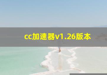 cc加速器v1.26版本