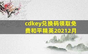 cdkey兑换码领取免费和平精英20212月