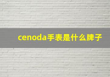 cenoda手表是什么牌子