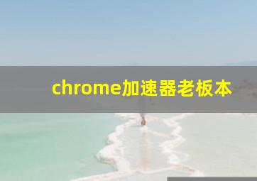 chrome加速器老板本