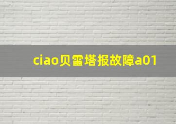 ciao贝雷塔报故障a01