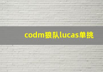 codm狼队lucas单挑