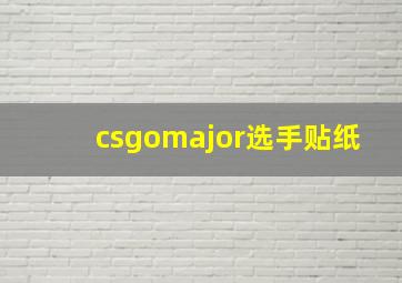 csgomajor选手贴纸