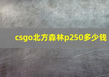 csgo北方森林p250多少钱