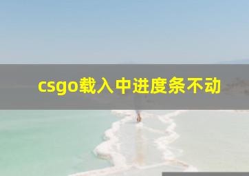 csgo载入中进度条不动