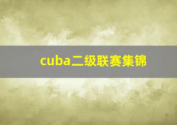 cuba二级联赛集锦