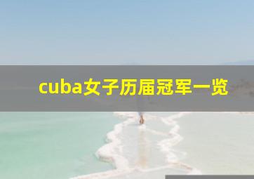 cuba女子历届冠军一览