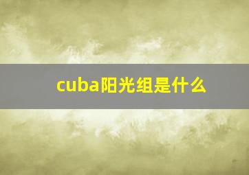 cuba阳光组是什么