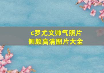 c罗尤文帅气照片侧颜高清图片大全