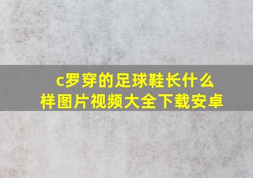 c罗穿的足球鞋长什么样图片视频大全下载安卓