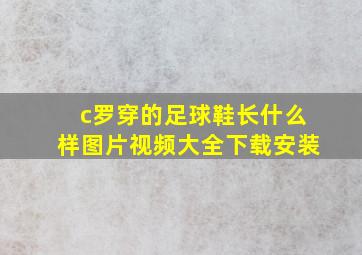 c罗穿的足球鞋长什么样图片视频大全下载安装