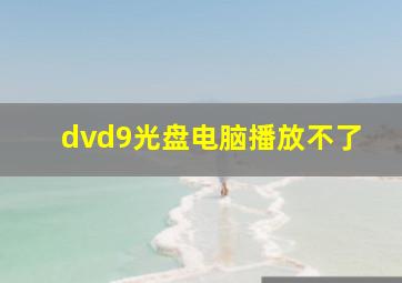 dvd9光盘电脑播放不了