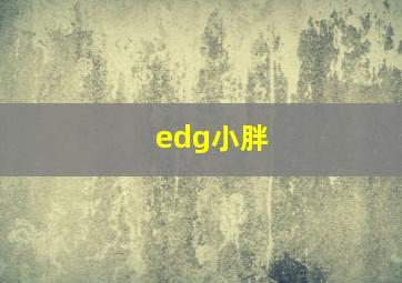 edg小胖