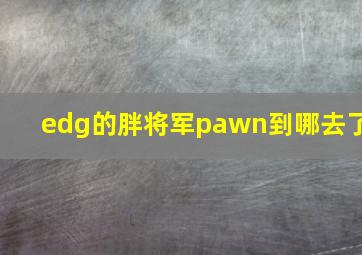 edg的胖将军pawn到哪去了